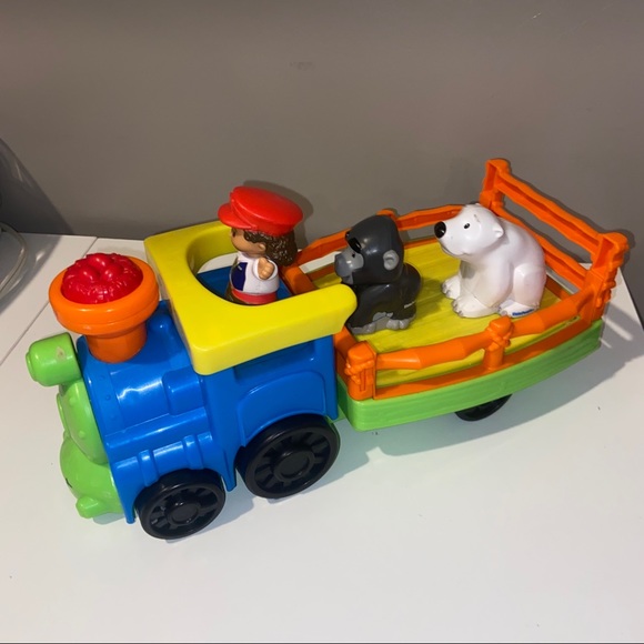 Fisher-Price Little People Zoo Safari Train Sounds Toy Works With Characters. - Picture 4 of 6